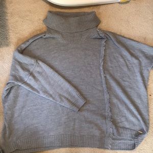 Grey turtleneck sweater